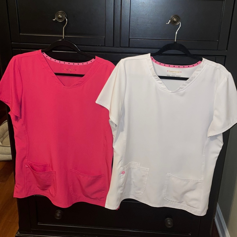 2 Heartsoul brand scrub tops